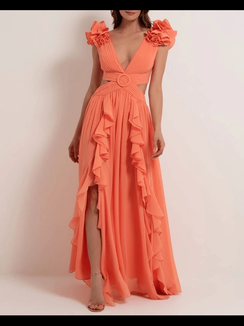 PatBo ruffled-hem maxi dress